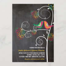 Whimsical Kissing Summer Love Birds Wedite Einladu