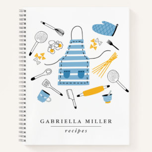 Whimsical Kitchen Tools Personalisiert Rezept Note Notizbuch