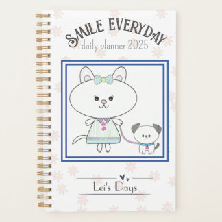 Whimsical Kitty & Kawaii Pup Täglicher/Monatsplane Planer