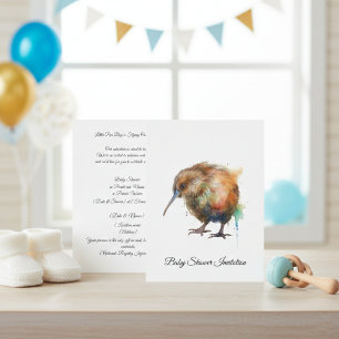 Whimsical Kiwi-Vogel-Baby-Party   Sweet Pipi Einladung