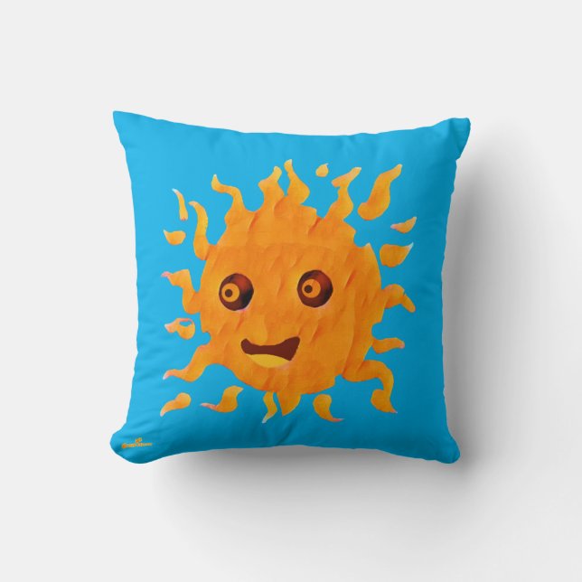 Whimsical Lächeln Sun Kissen (Vorderseite)