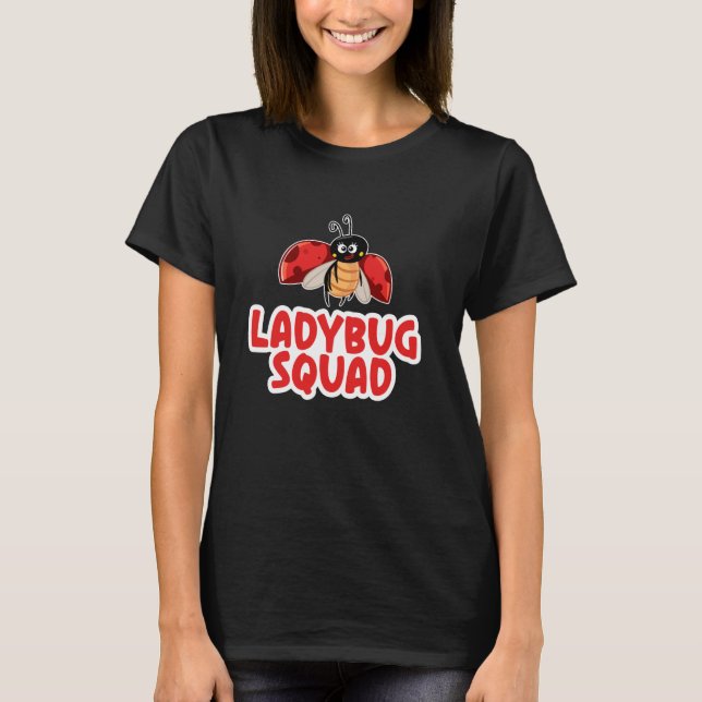 Whimsical Ladybug Quad Kawaii Anime Bugs T-Shirt (Vorderseite)