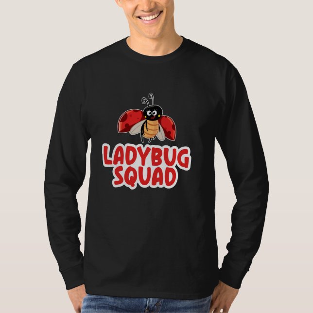 Whimsical Ladybug Quad Kawaii Anime Bugs T-Shirt (Vorderseite)