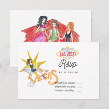 Whimsical Las Vegas Wedding RSVP Card