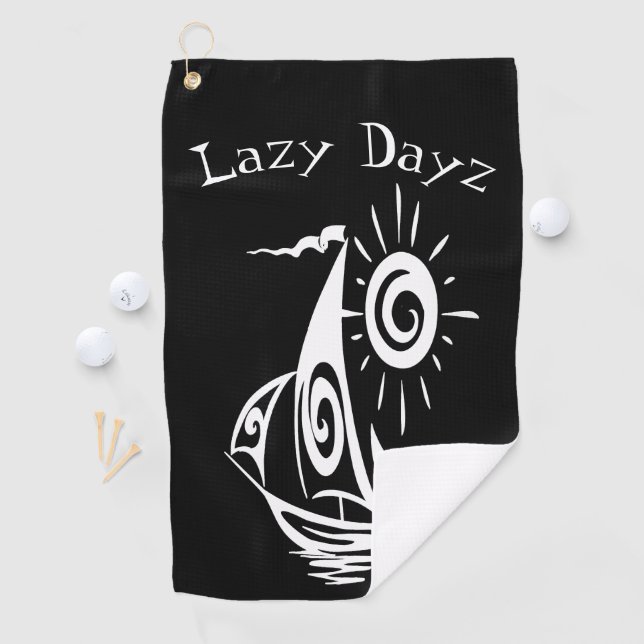 Whimsical Lazy Golfhandtuch (Insitu)