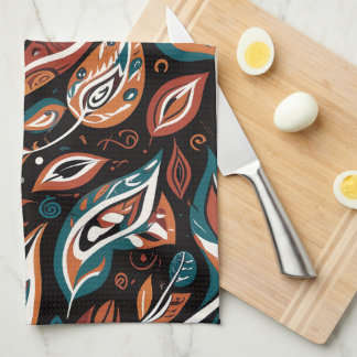 Whimsical Leaves Geschirrtuch