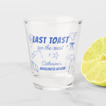 Whimsical letzten Toast an der Küste Bachelorette