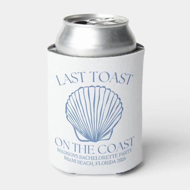 Whimsical letzten Toast an der Küste Dosenkühler (Kanne Vorderseite)