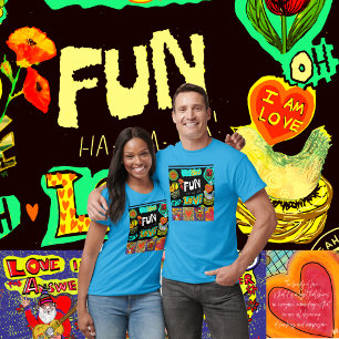 Whimsical Liebe & Freude, farbenfrohe Feier T-Shirt