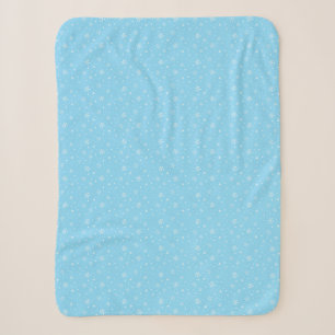Whimsical Light Blue Hand Gezeichnet Schneeflocken Sherpadecke