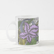 Whimsical Lila-Blatt-Blumen-Zen-Doodle-Muster Fr