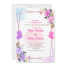 Whimsical lila rosa florale Rose Gold Hochzeits Ei