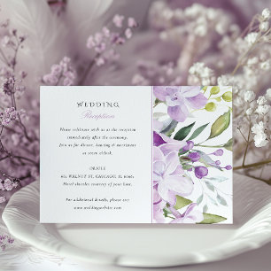 Whimsical Lilac Wedding Reception Einladung