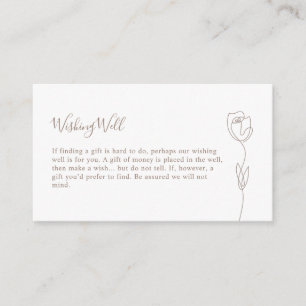 Whimsical Line Rose, die eine gut umschließende Ka Begleitkarte