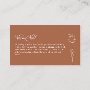 Whimsical Line Rose, die eine gut umschließende Ka Begleitkarte