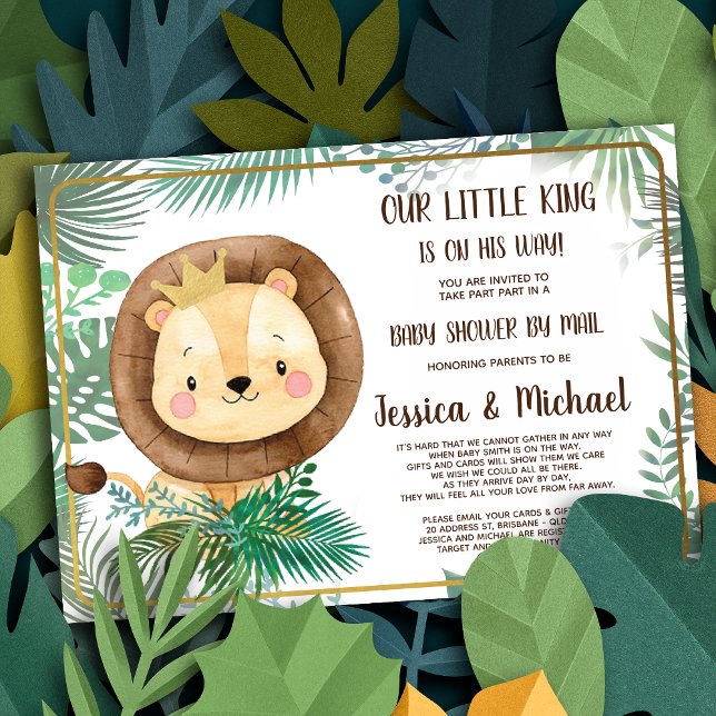 Whimsical Lion Party | Shower By Mail Einladung (Von Creator hochgeladen)