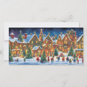 Whimsical Lite Brite Art Christmas 3 Foto Collage Feiertagskarte