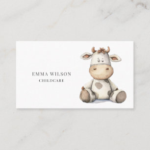 Whimsical Little Cow Carte de visite de garde d'en