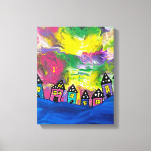 Whimsical Little houses Acrylic von Michael Dooley Leinwanddruck