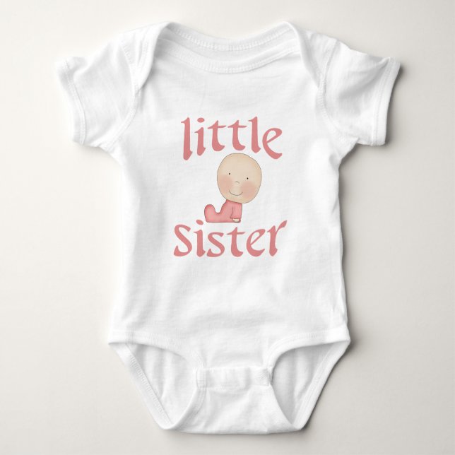 Whimsical Little Sister Baby T - Shirt (Vorderseite)