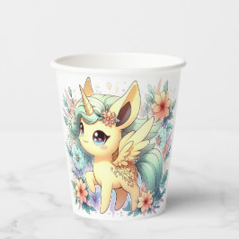 Whimsical Little Unicorn Baby Dusche Pappbecher