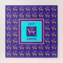 Whimsical Llamas Frohes Chanukka 50x50cm Puzzle