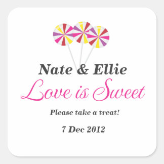 Whimsical Lollipop Candy Buffet Sticker