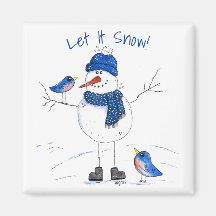 Whimsical Long-Legged Snowman