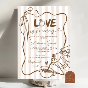 Whimsical Love Brautjungfernhochzeit Kaffee Einladung