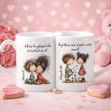Whimsical Love Mugs with Heart Handles 