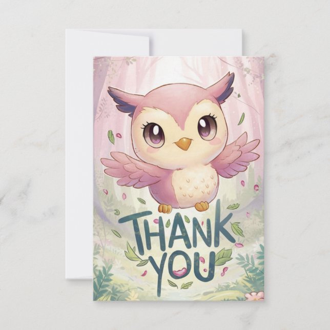 Whimsical Lowl Dankeskarte (Vorderseite)