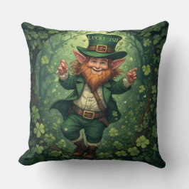 Whimsical Lucky-ish Leprechaun Lush Forest Nursery Kissen