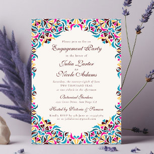 Whimsical Luxus Elfenbein Blumenstrauß Hochzeit Einladung