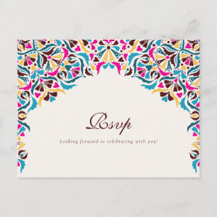 Whimsical Luxus Elfenbein Blumenstrauß Hochzeit Postkarte