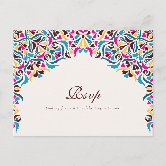Whimsical Luxus Elfenbein Blumenstrauß Hochzeit Postkarte (Vorderseite)