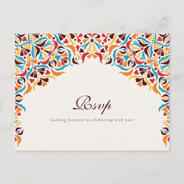 Whimsical Luxus Elfenbein Blumenstrauß Hochzeit Postkarte (Vorderseite)