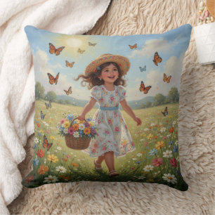 Whimsical Mädchen  Kissen