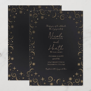 Whimsical Magic Celestis Wirbel Night Verlobung Einladung