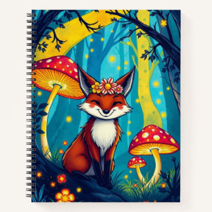 Whimsical Magic Forest Design/Niedlicher Fuchs Notizbuch