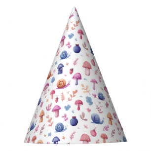 Whimsical Magic Garden Muster Party Hat Partyhütchen