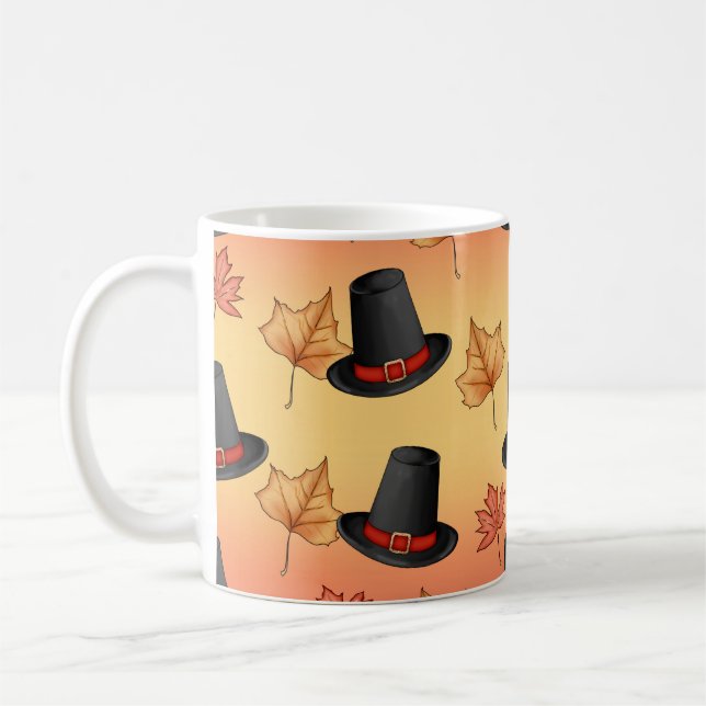 Whimsical Magic Hats mit Herbstleaven Kaffeetasse (Links)