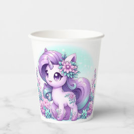 Whimsical Majestic Unicorn Baby Dusche Pappbecher