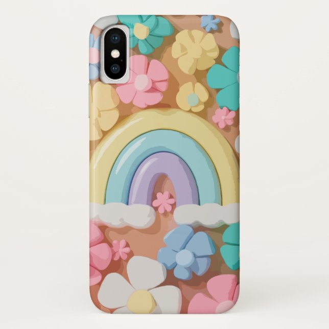 Whimsical Marshmallow Blooms - Lebhafter Fall für  Case-Mate iPhone Hülle (Rückseite)
