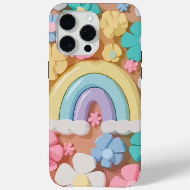Whimsical Marshmallow Blooms - Lebhafter Fall für  Case-Mate iPhone Hülle (Rückseite)