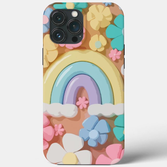 Whimsical Marshmallow Blooms - Lebhafter Fall für  Case-Mate iPhone Hülle (Rückseite)