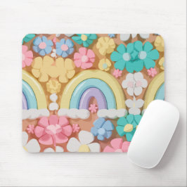 Whimsical Marshmallow Blooms - Lebhafter Fall für Mousepad