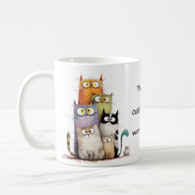 Whimsical meine Niedlichen Katzen Videos ansehen Kaffeetasse (Links)