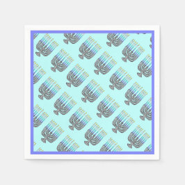 Whimsical Menorahs Cocktail Paper Serviette