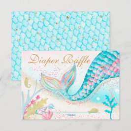 Whimsical Mermaid Girl Dusche Windelwanne Windelwa Dankeskarte