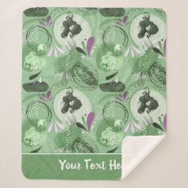 Whimsical Mermaid Green Abstrakt Sherpadecke